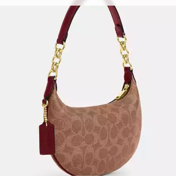 New🤎🩷Coach Mini Payton Bag In Signature Canvas With Horse And Carriage Print - Picture 3 of 5